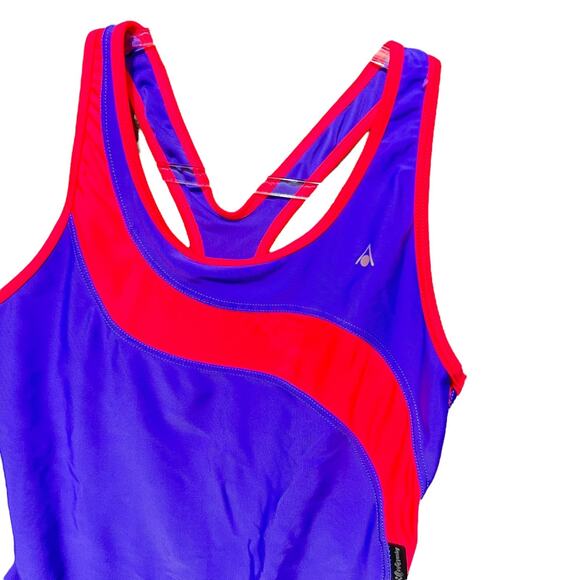 AQUASPHERE Womens Training One Piece Swimsuit Size M Racerback Retro Sportswear - Picture 5 of 8